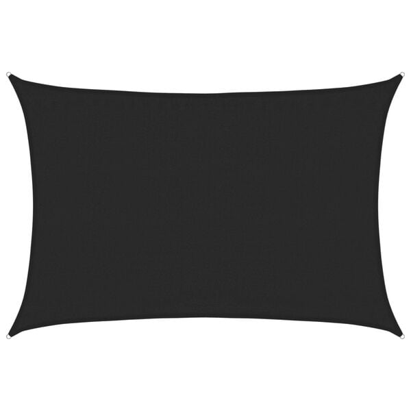 vidaXL Sunshade Sail 160 g/m² Black 3.5x5 m HDPE