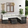 vidaXL 8 Piece Garden Pallet Lounge Set with Cushions Solid Pinewood