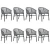 vidaXL 9 Piece Garden Dining Set Grey