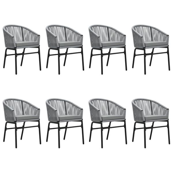 vidaXL 9 Piece Garden Dining Set Grey