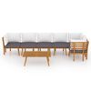 vidaXL 7 Piece Garden Lounge Set with Cushions Solid Wood Acacia