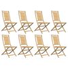vidaXL Folding Garden Chairs 8 pcs 46x66x99 cm Bamboo