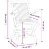 vidaXL 5 Piece Folding Outdoor Dining Set Solid Wood Teak