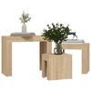 vidaXL Nesting Coffee Tables 3 pcs Sonoma Oak Engineered Wood