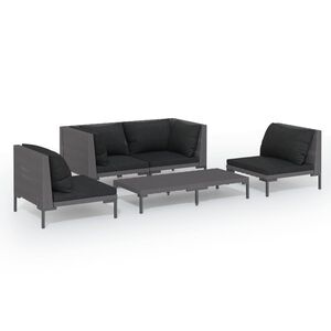 vidaXL Garden Lounge Set | Dark Grey, Black