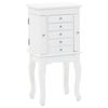 vidaXL Free Standing Jewelery Cabinet White
