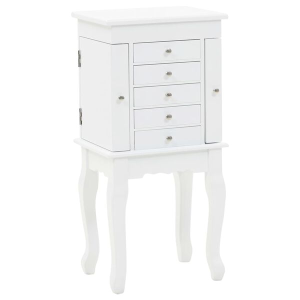 vidaXL Free Standing Jewelery Cabinet White