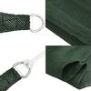 vidaXL Sunshade Sail 160 g/m&sup2; Dark Green 2x3 m HDPE