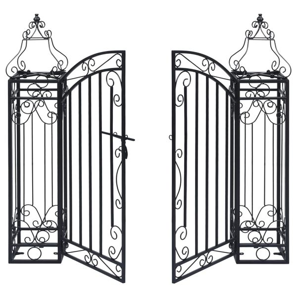 vidaXL Ornamental Garden Gate Wrought Iron 122x20.5x100 cm