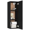 vidaXL 8 Piece TV Cabinet Set Black Engineered Wood