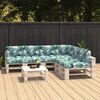 vidaXL Pallet Sofa Cushions 7 pcs Leaf Pattern