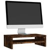 vidaXL Monitor Stand Smoked Oak 42x24x13 cm Engineered Wood