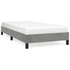 vidaXL Bed Frame without Mattress Light Grey 92x187 cm Single Velvet
