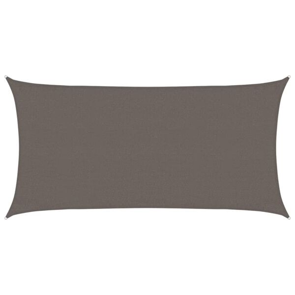 vidaXL Sunshade Sail 160 g/m² Anthracite 3x6 m HDPE