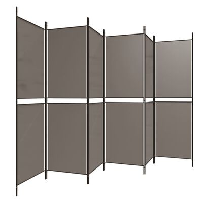 vidaXL 6-Panel Room Divider Anthracite 300x220 cm Fabric