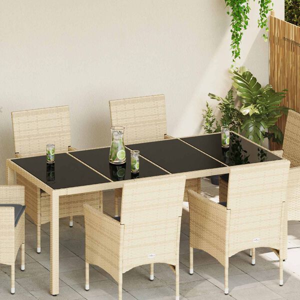 vidaXL Table Top 4 pcs Black Tempered Glass