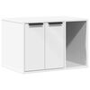 vidaXL Cat Litter Box Enclosure White 60x40x40 cm Engineered Wood