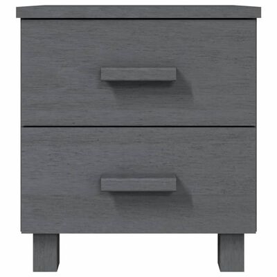 vidaXL Bedside Cabinets HAMAR 2 pcs Dark Grey 40x35x44.5 cm Solid Wood