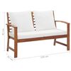 vidaXL 4 Piece Garden Lounge Set with Cushions Solid Acacia Wood