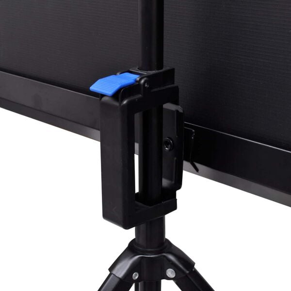 vidaXL Projection Screen Black and White 89 inch Metal and Polyester