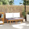 vidaXL Garden Bench with Cushions 115 cm Solid Acacia Wood