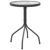 vidaXL Garden Table &Oslash;50x71 cm Steel Anthracite