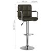 vidaXL Bar Stool Brown Faux Leather