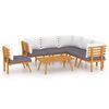 vidaXL 7 Piece Garden Lounge Set with Cushions Solid Wood Acacia