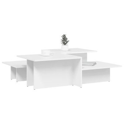 vidaXL Coffee Tables 2 pcs White Engineered Wood