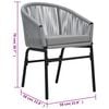vidaXL Garden Chairs 2 pcs Anthracite PE Rattan