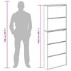 vidaXL Shoe Cabinet 5-Layer Mirror White 63x17x169.5 cm