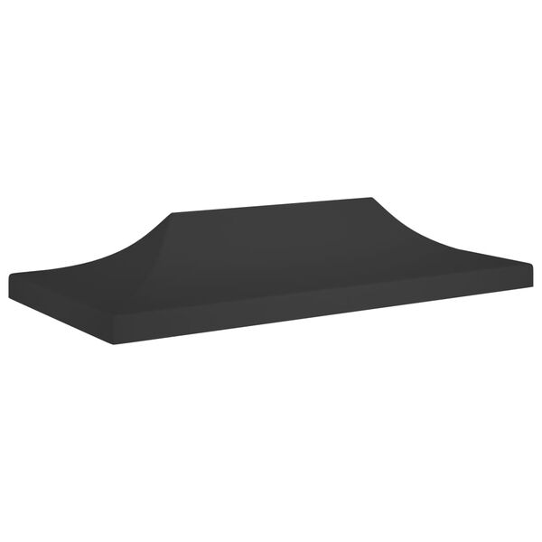 vidaXL Party Tent Roof 6x3 m Black 270 g/m²