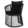 vidaXL Garden Chairs 2 pcs with Cushions and Pillows PVC Rattan Black