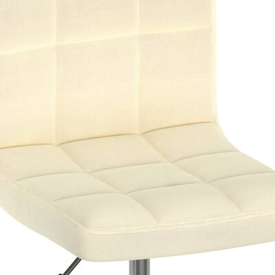 vidaXL Swivel Dining Chairs 4 pcs Cream Fabric