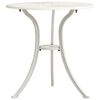 vidaXL Garden Table White 62x62x65 cm Cast Aluminium