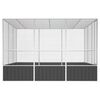 vidaXL Bird Cage Anthracite 302.5x324.5x211.5 cm Galvanised Steel