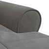 vidaXL Chaise Lounge with Cushion Dark Grey 91 x 157 x 91 cm Velvet