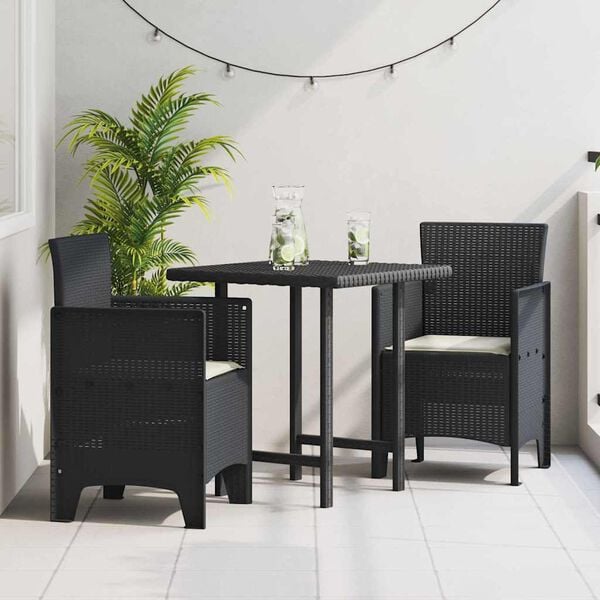 vidaXL Garden Chair 2 pcs Anthracite 53 x 49 x 85 cm PP