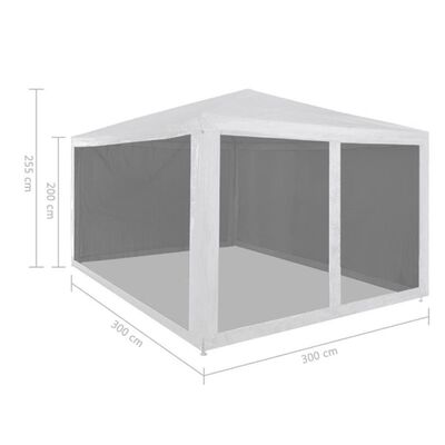 Bespreken Afwijzen pakket vidaXL Party Tent with 4 Mesh Sidewalls 3x3 m | vidaXL.ae
