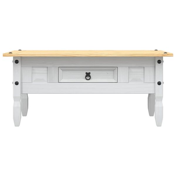 vidaXL Coffee Table Mexican Pine Corona Range White 100x55x45 cm