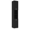 vidaXL Bathroom Cabinet Black 30x30x179 cm Engineered Wood