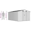 vidaXL Garden Shed 257x392x181 cm Metal Anthracite
