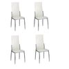 vidaXL Dining Chairs 4 pcs White Faux Leather