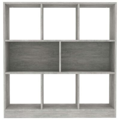 vidaXL Book Cabinet Concrete Grey 97.5x29.5x100 cm Engineered Wood