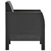 vidaXL Garden Chair with Cushion Anthracite 63x65x76 cm PP Rattan