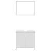 vidaXL 3 Piece Bathroom Furniture Set High Gloss White Engineered Wood