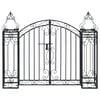 vidaXL Garden Gate | Black | Wrought iron | Medium | Durable | Garden Gate