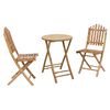 vidaXL Foldable Garden Dining Set 3 pcs Natural Bamboo