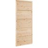 vidaXL Barn Door Natural 80 x 208 cm Solid Pine wood