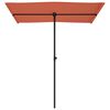 vidaXL Garden Parasol with Aluminium Pole 180x110 cm Terracotta